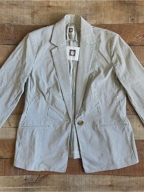 Anne Klein Striped Blazer M